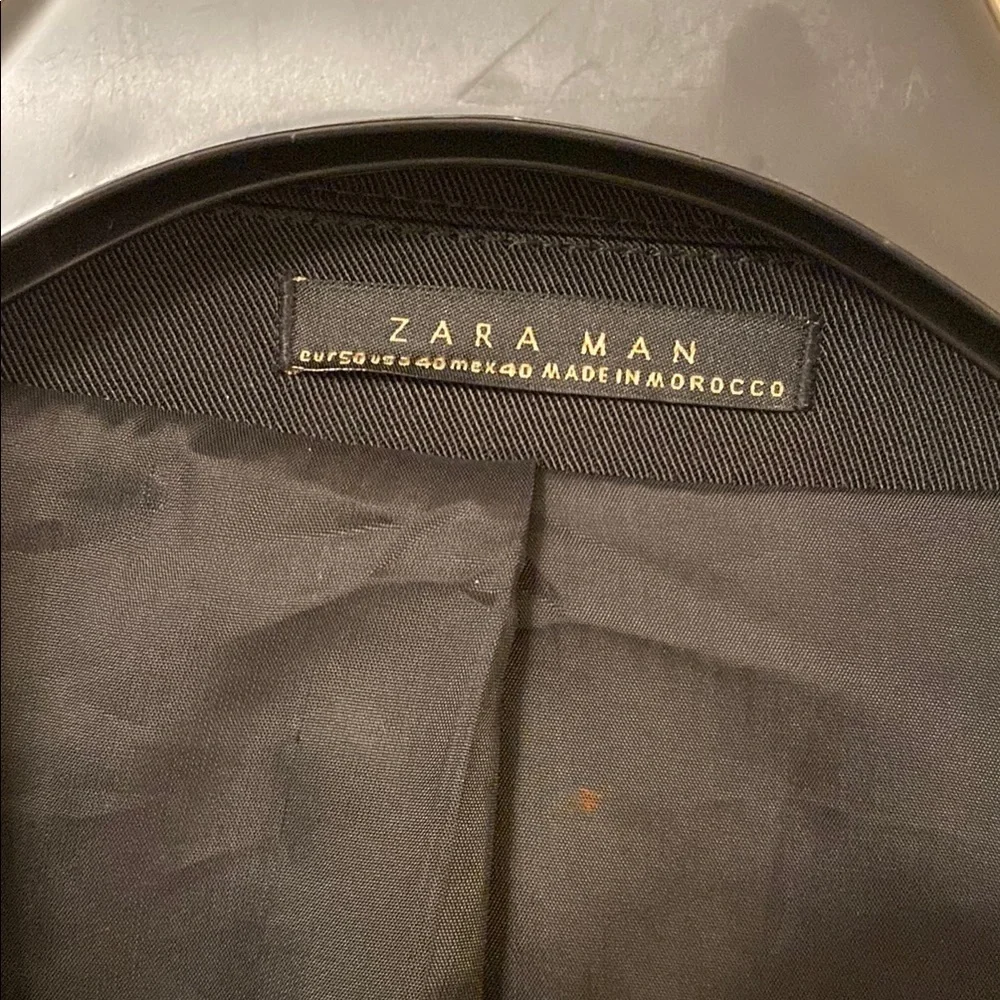 Zara Classic Black Men's Blazer Size 40 Slim fit Formal jacket